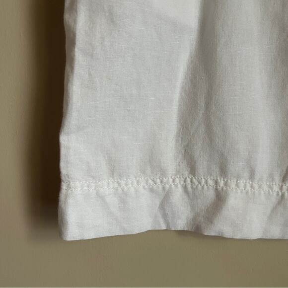 Columbia White Cotton/Linen Elastic/Drawstring Waistband Pull-On Skirt Size 10 - Picture 4 of 8